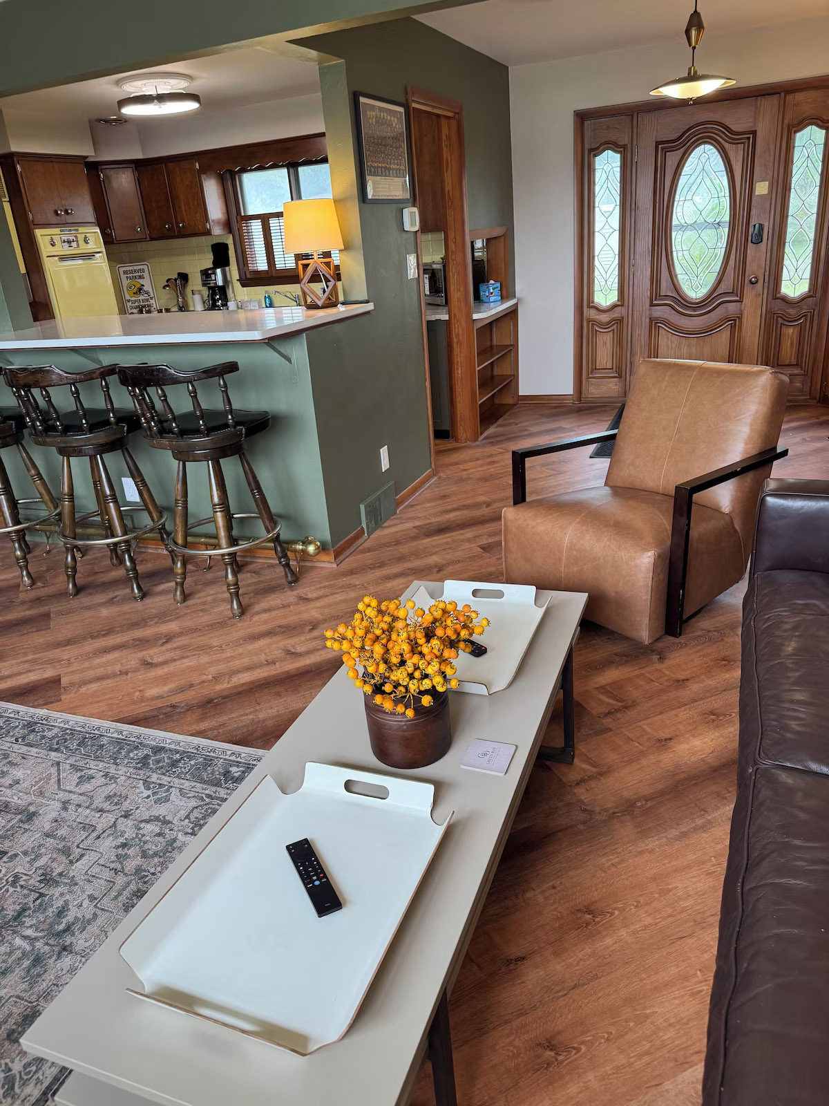 Living room & bar seating